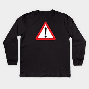Warning Symbol Kids Long Sleeve T-Shirt